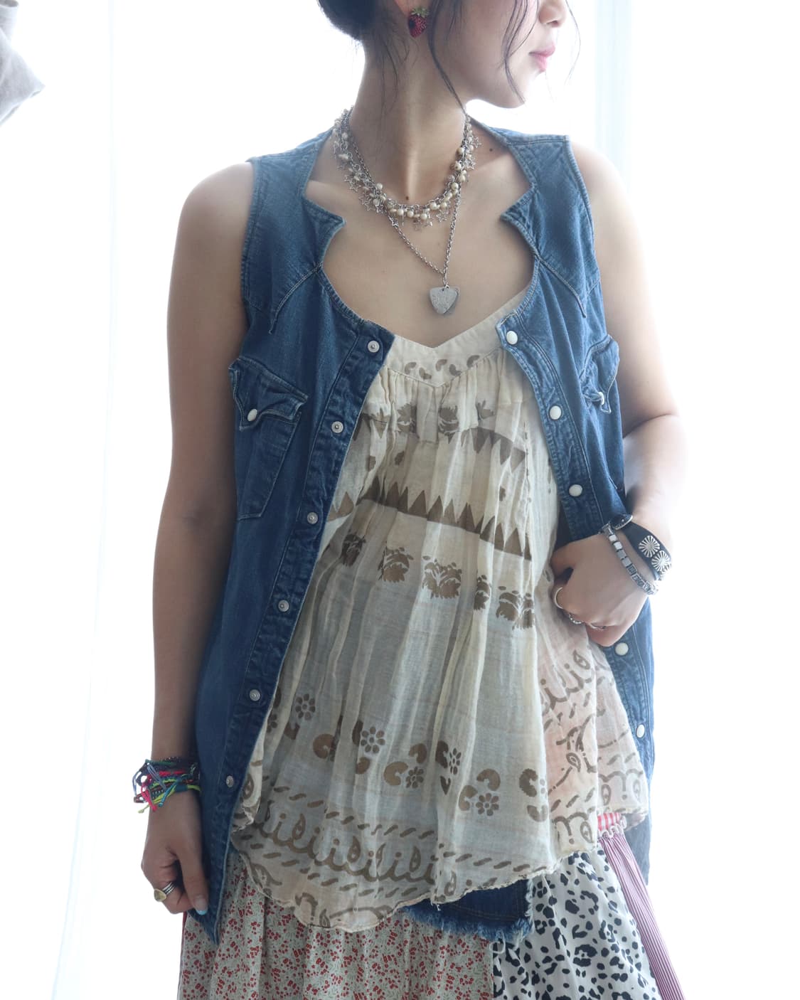 [Mes Demoiselles] Ethnic Camisole Top 상품이미지3