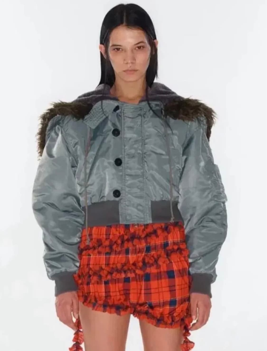 오픈와이와이 폭스 퍼 지퍼 후드 상품이미지1