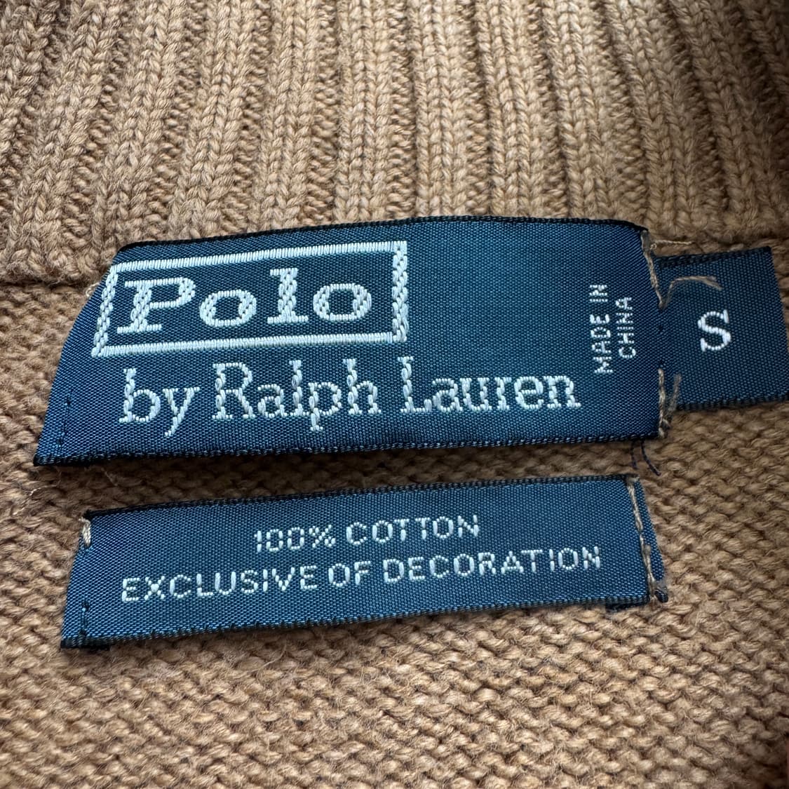 폴로 포니 브라운 아노락 반집업 니트 상품이미지4