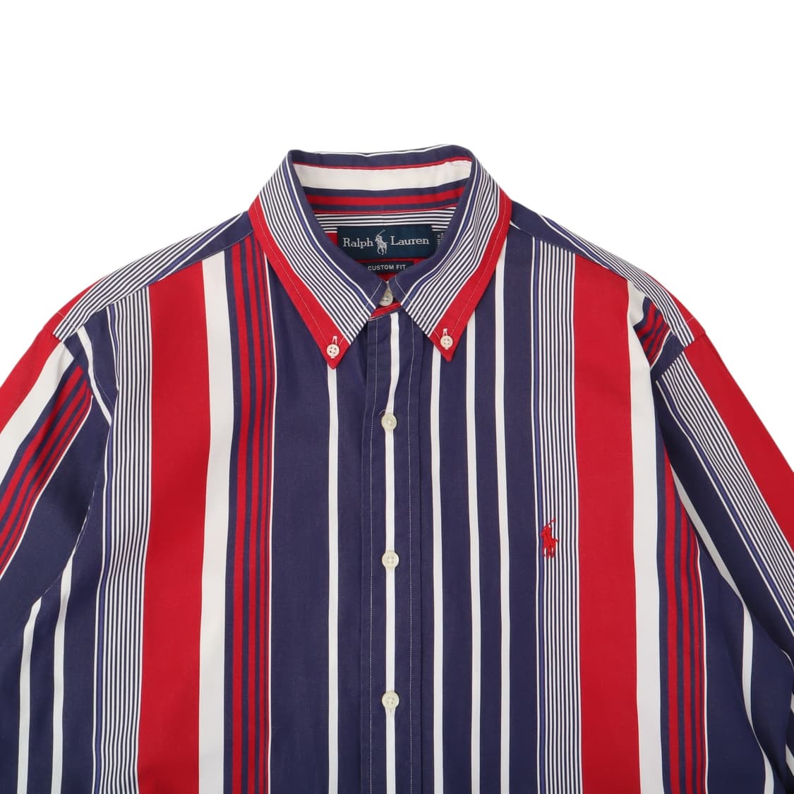 폴로 랄프로렌 네이비 믹스 스트라이프 커스텀핏 셔츠 상품이미지2