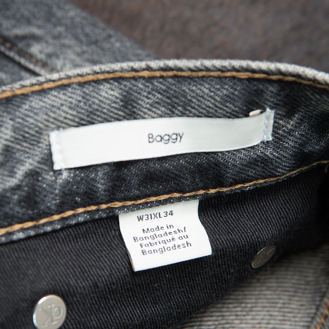 [33] 캘빈클라인 배기핏 루즈스트레이트 블랙 스모크 데님팬츠 그레이  상품이미지9