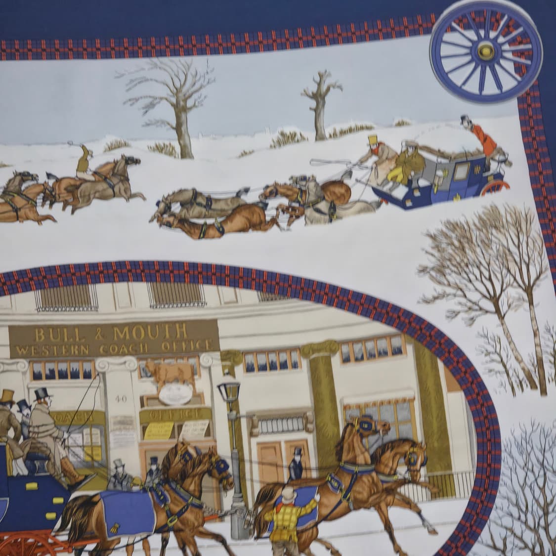 에르메스 까레 90 L'Hiver En Poste (겨울우편마차) 스카프 상품이미지3