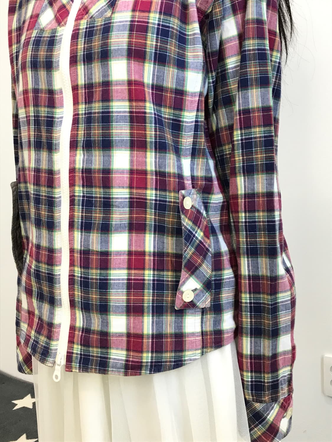 Jpn Checked Zip Up Hoodies 상품이미지3