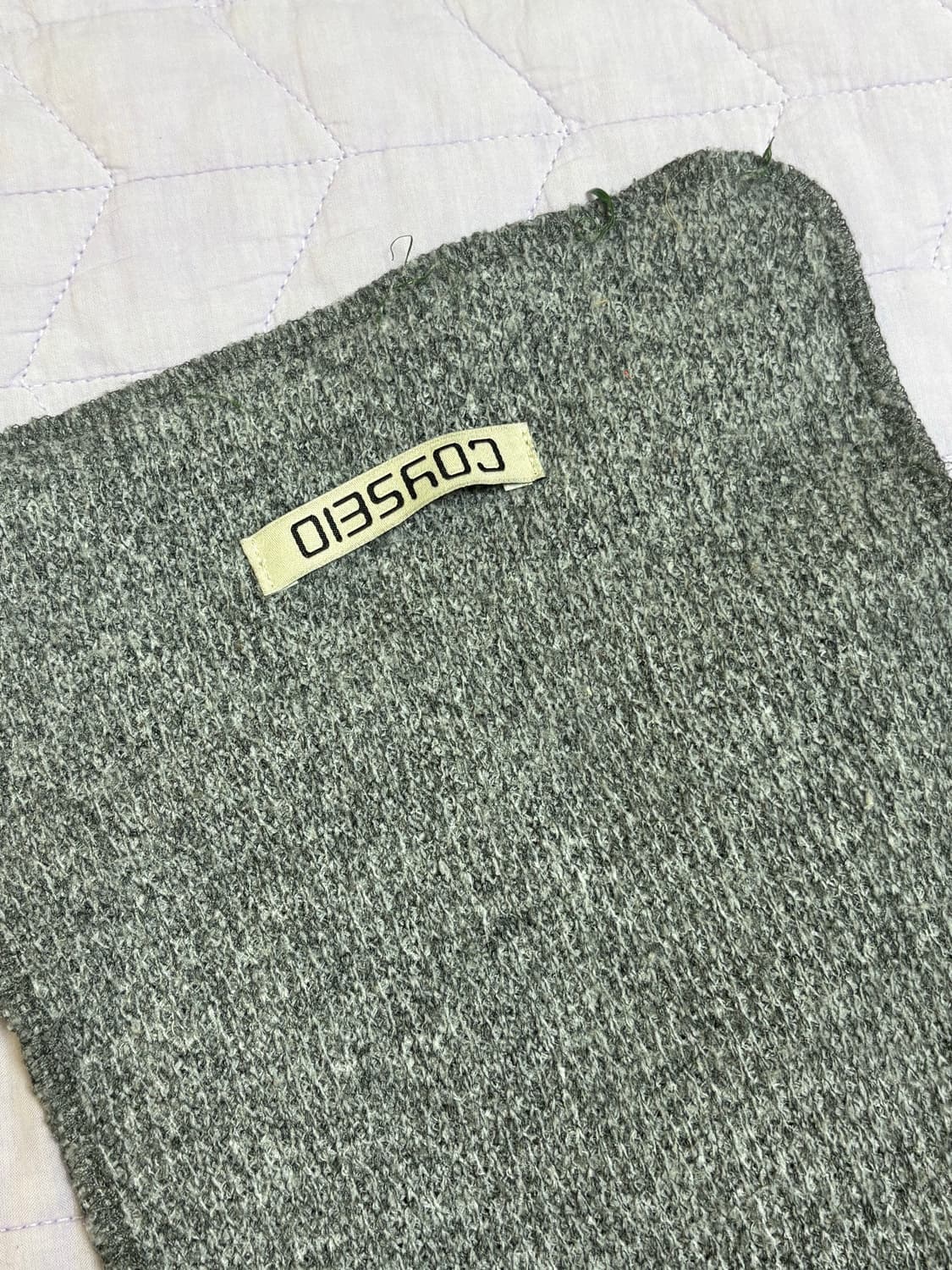 코이세이오 스트라이프 머플러 회색 목도리 상품이미지2