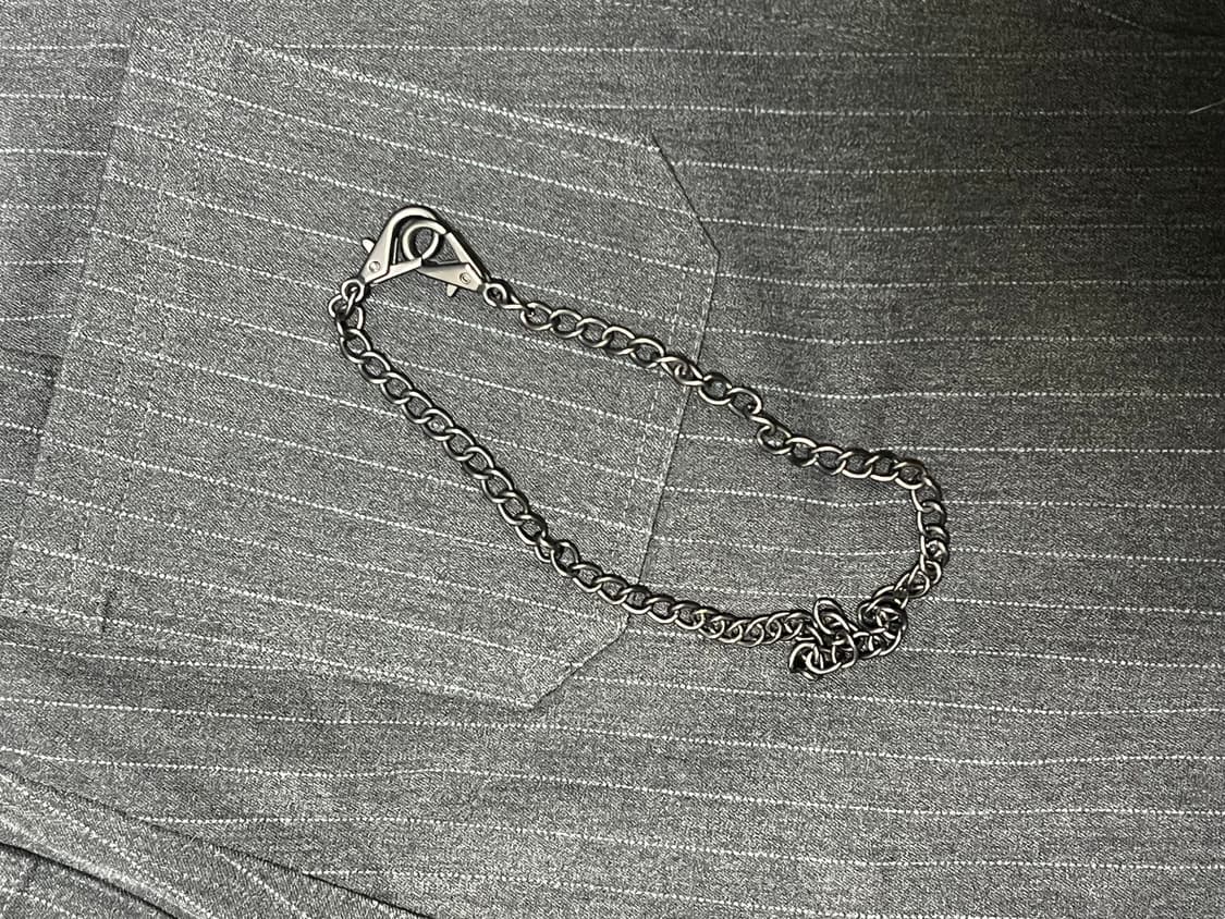 비긴 202 스트라이프 팬츠 (챠콜) 상품이미지5