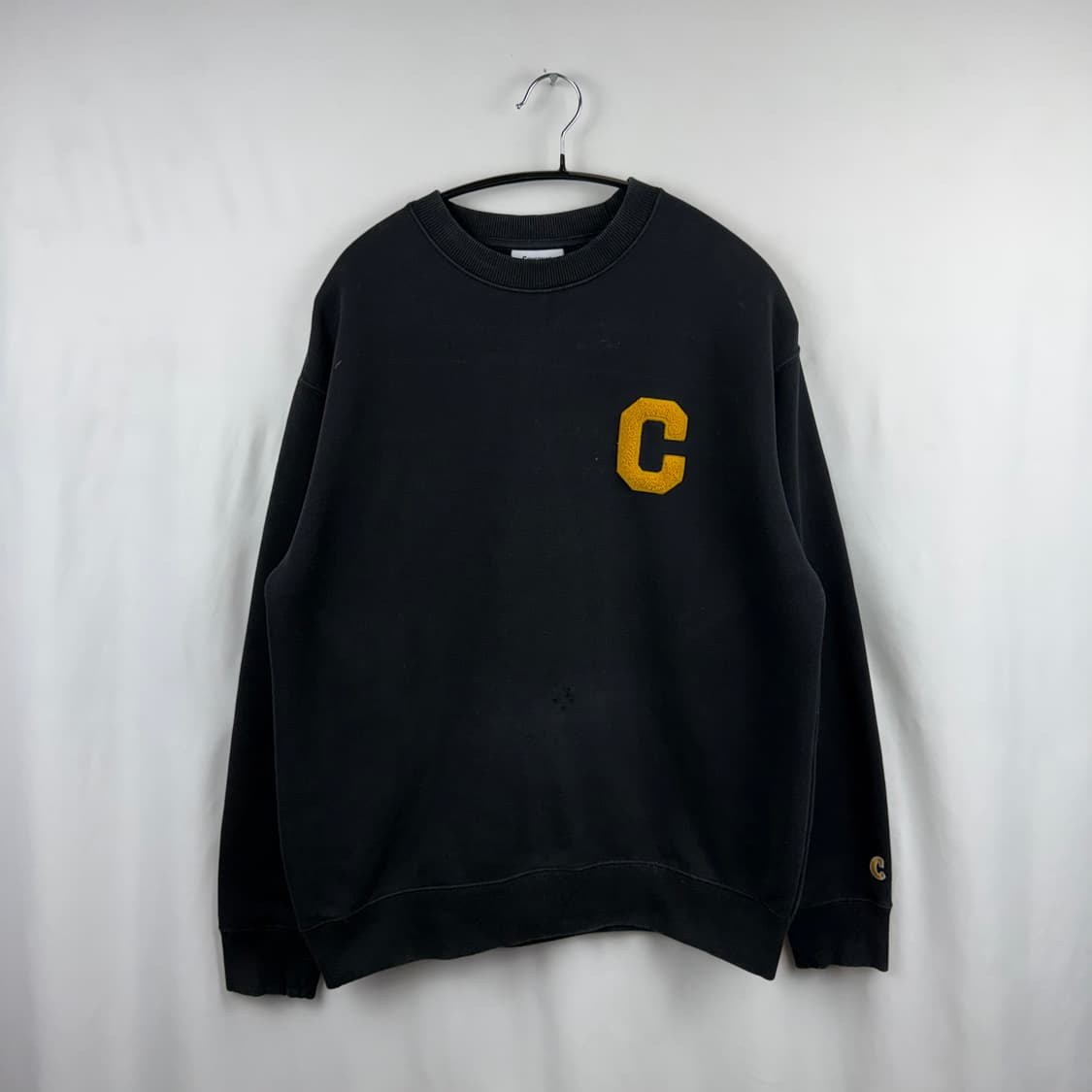 (M) 커버낫 C 로고 맨투맨 블랙 상품이미지2