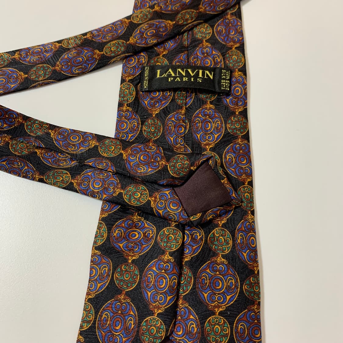 랑방(LANVIN) 기하학적패턴 명품넥타이 100실크 A+등급 상품이미지6