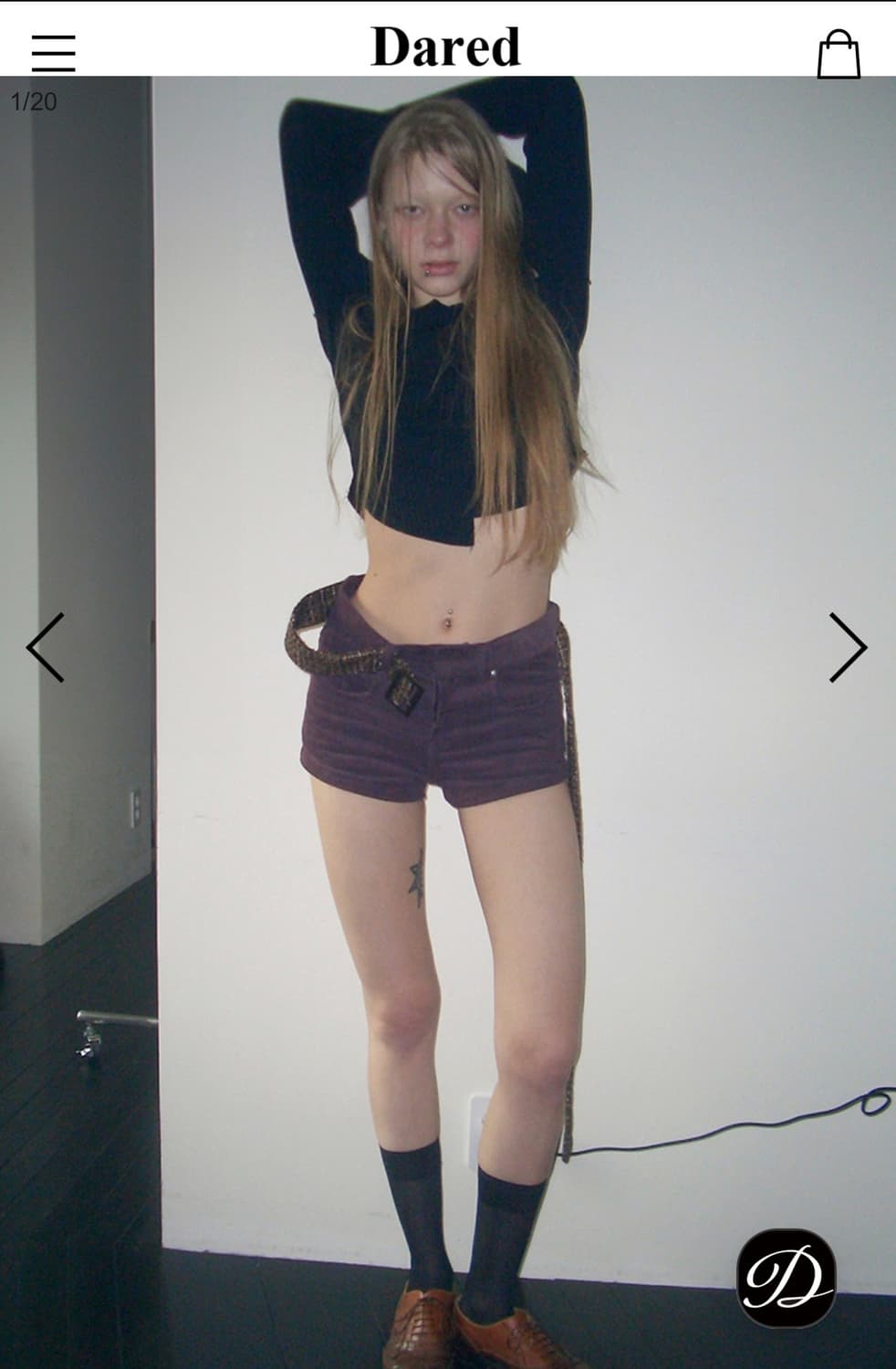 데어드 퍼플 마이크로 쇼츠 상품이미지1