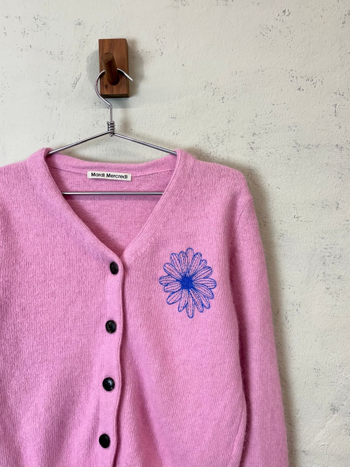 마르디메크르디 플라워 라쿤 울 가디건 상품이미지2