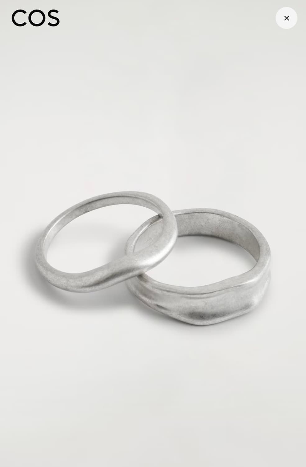 2pack hammered rings 상품이미지3