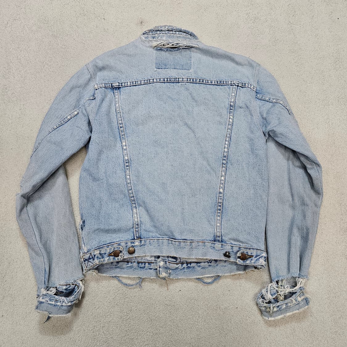 90s 보로 데님 자켓 상품이미지2