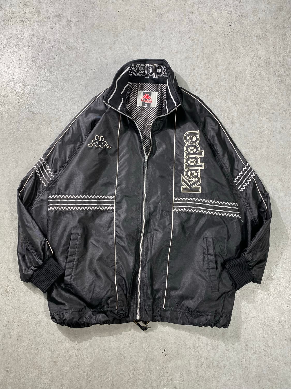[XL] 90-00s KAPPA 카파 올드스쿨 나일론 집업자켓 상품이미지3