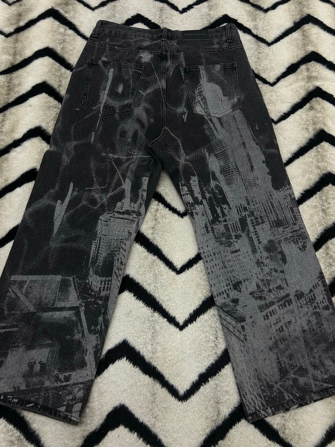 [XL]네스티킥 시티스케이프 와이드 데님팬츠 상품이미지3