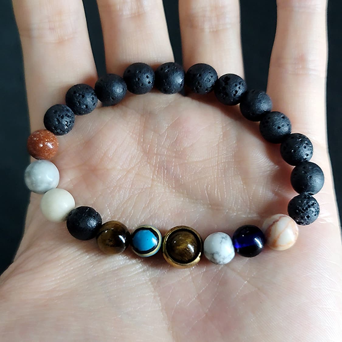 Perihel 라주라이트 바솔트 8mm 남자 비즈 우주 원석 팔찌 상품이미지6