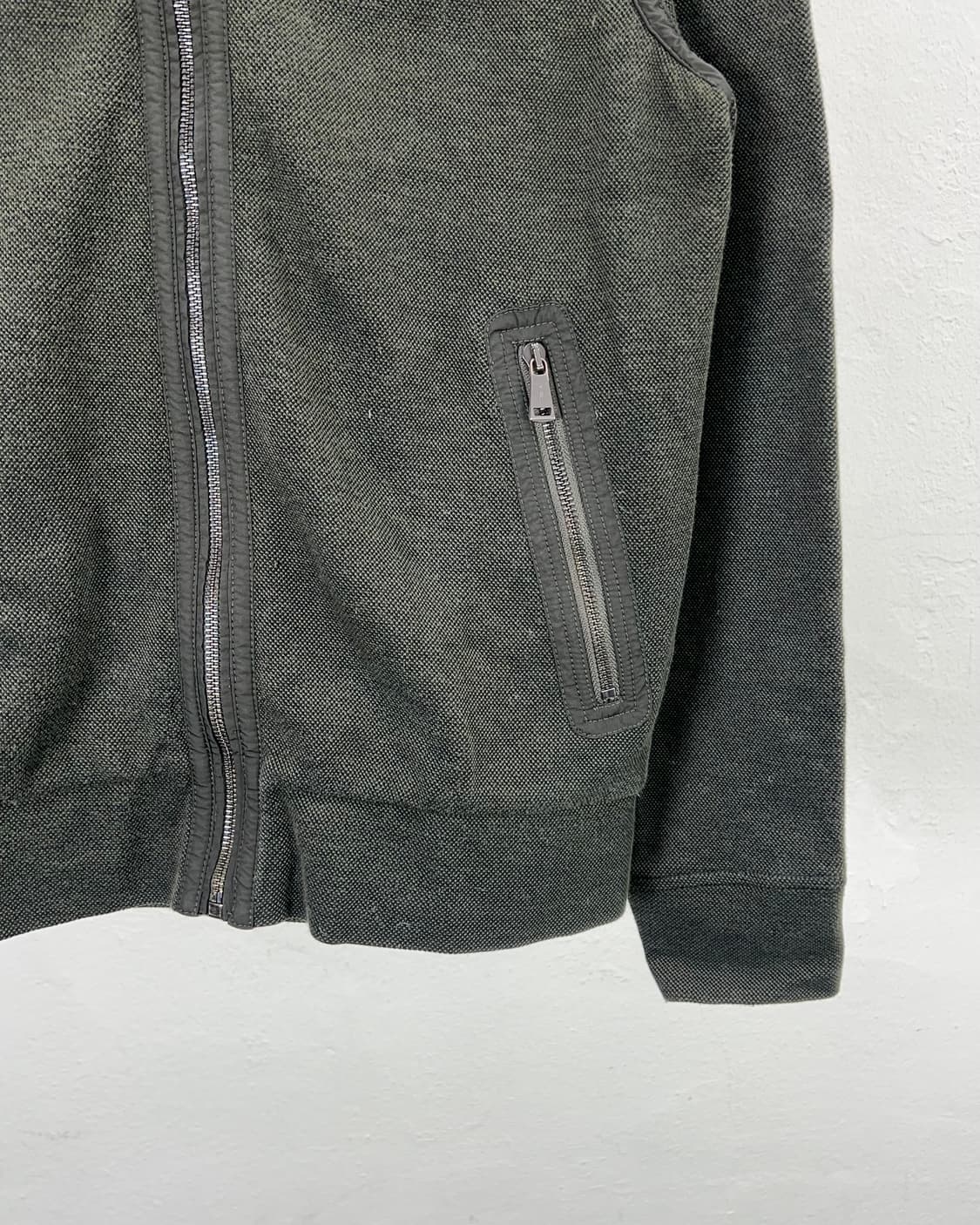 폴로 랄프로렌 딥 카키 히든 후디 리스 트리밍 니트 집업 자켓 상품이미지5