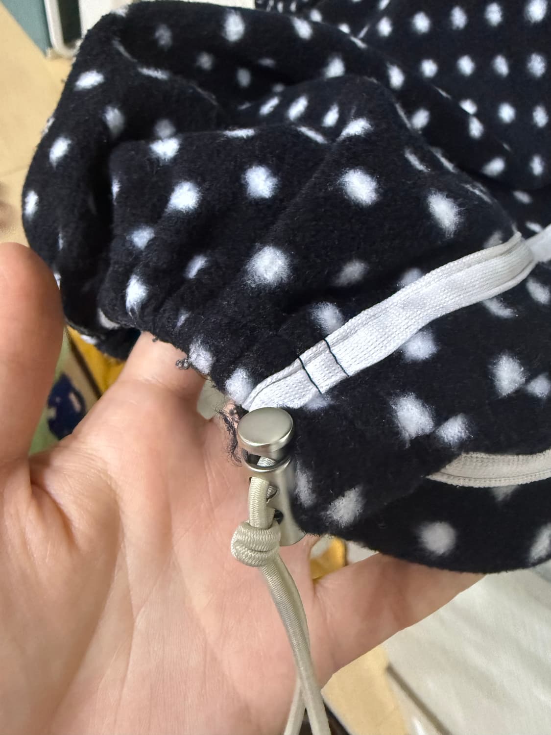 빈티지 도트 후리스 바지 상품이미지4