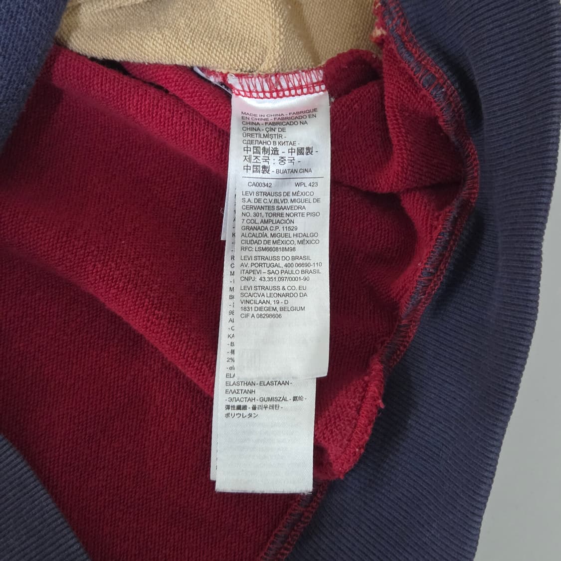 리바이스 레드 후드집업 XS 상품이미지5