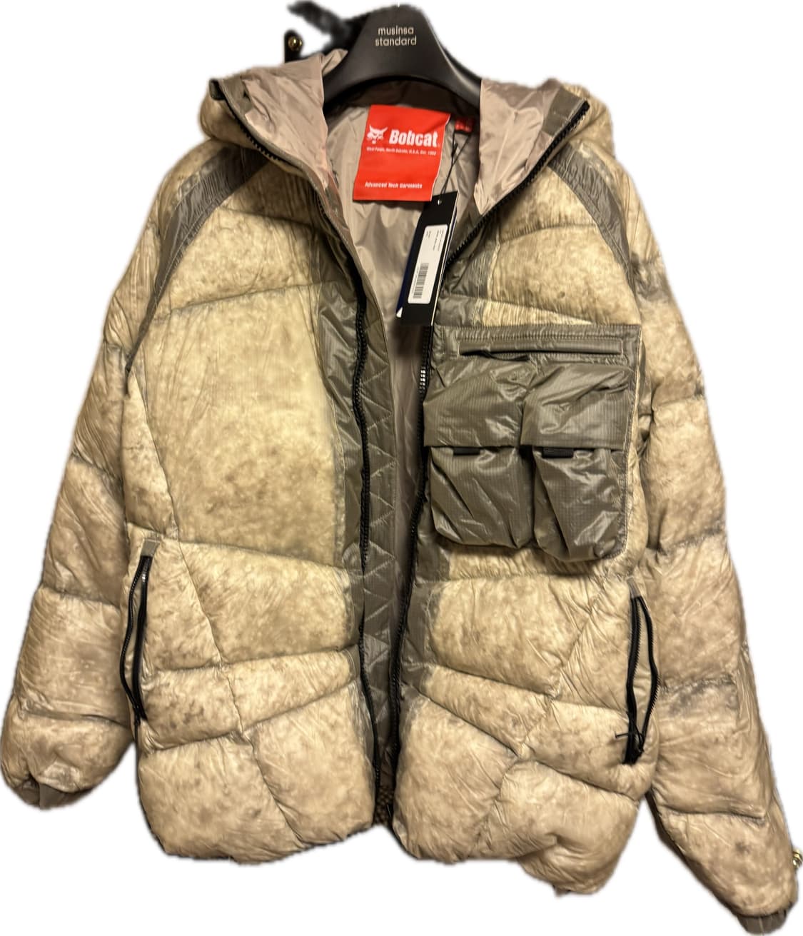 밥캣 메테오 다운 점퍼 아이보리 디디쉘 XXL 새제품 BOBCAT 상품이미지4