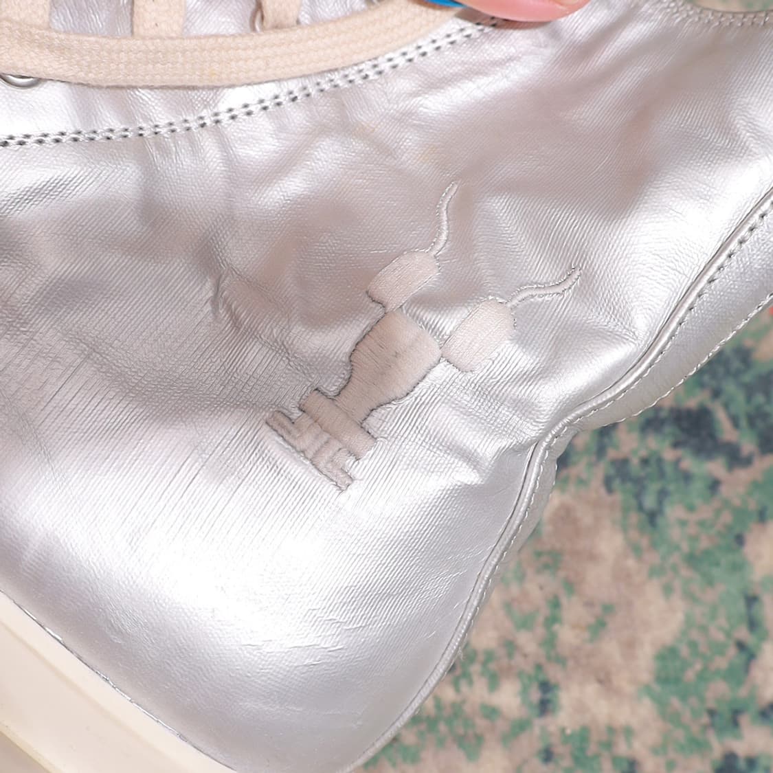 Rick Owens 릭오웬스 다크쉐도우 라몬즈 하이탑 메탈릭 실버 38 상품이미지4