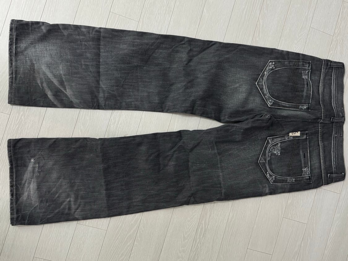 빈티지 y2k 워싱 흑청데님 상품이미지2