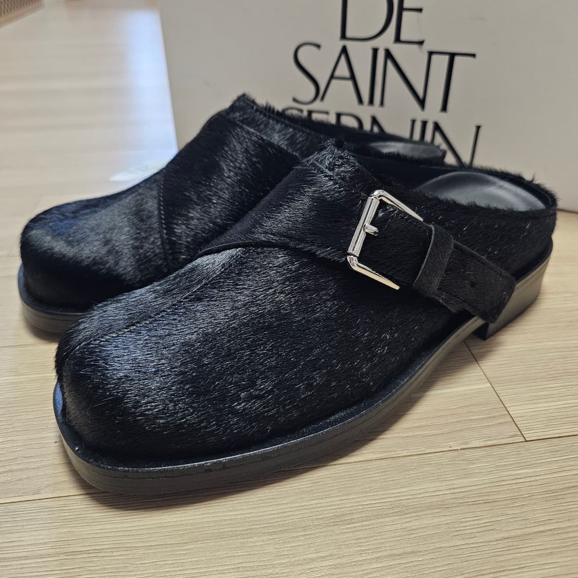 260 새제품) 자라 X 루도빅 드 생 세르냉 퍼 클로그 구두 로퍼 뮬 상품이미지4
