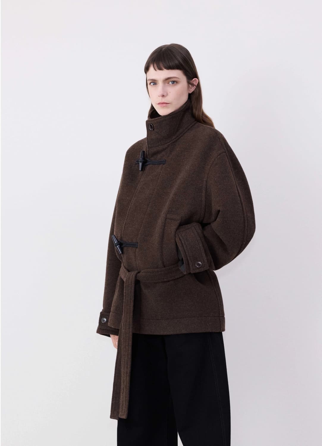 르메르 울 숏 배스로브 더플 코트 24FW 브라운 상품이미지1