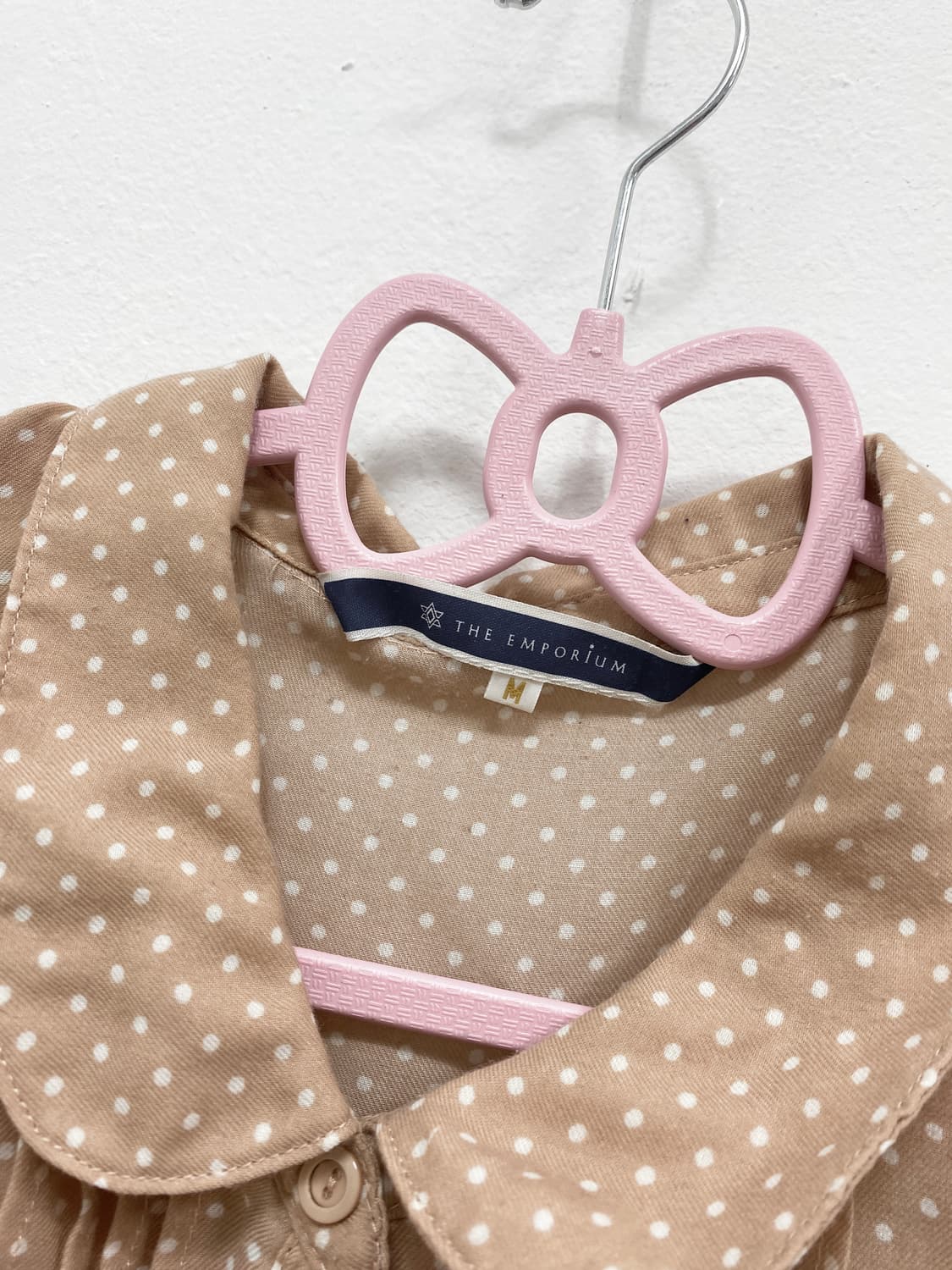 [THE EMPORIUM] 로걀 브라운핑크 도트 블라우스 상품이미지8