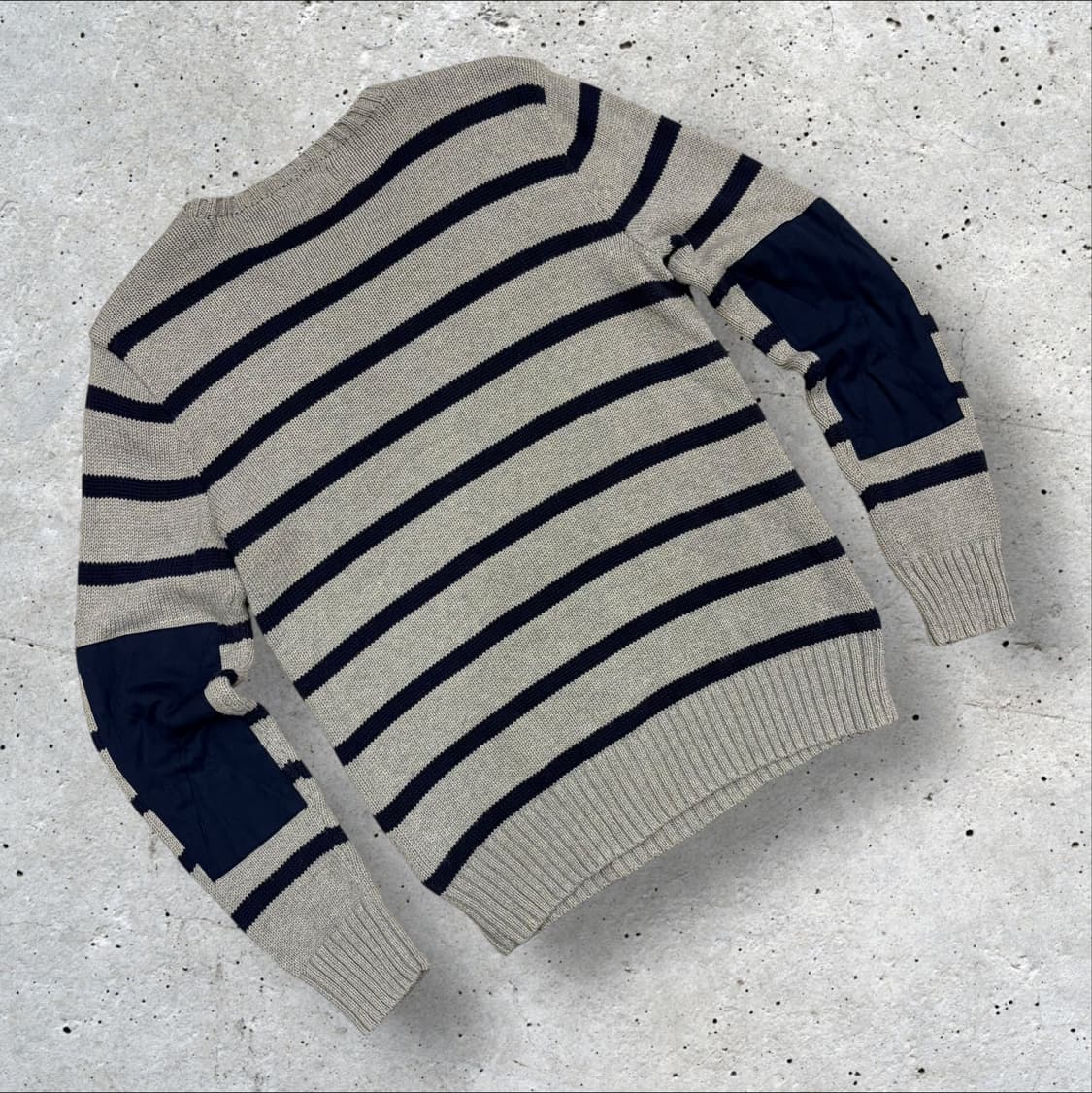 [XL] 폴로 랄프로렌 엘보패치 스트라이프 니트 긴팔 B652 상품이미지2