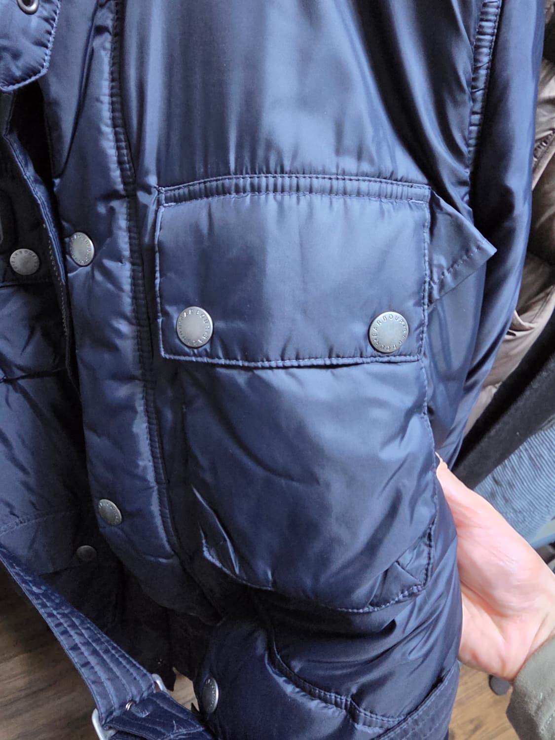 바버 패디드 자켓 M 네이비 상품이미지6