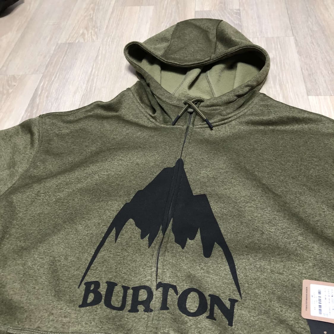 (XXL) 새상품 버튼 BURTON 스노우 보드 올리브 풀오버 후드집업 상품이미지9