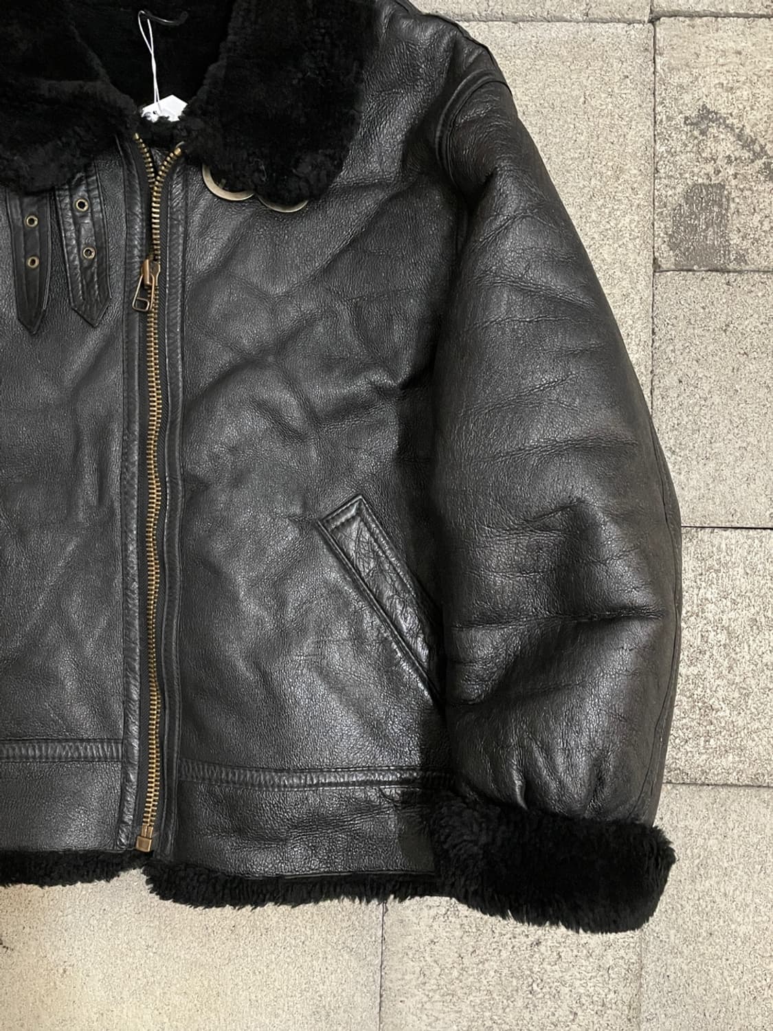 90’s 빈티지 B-3 양가죽 무스탕 가죽 자켓 상품이미지5