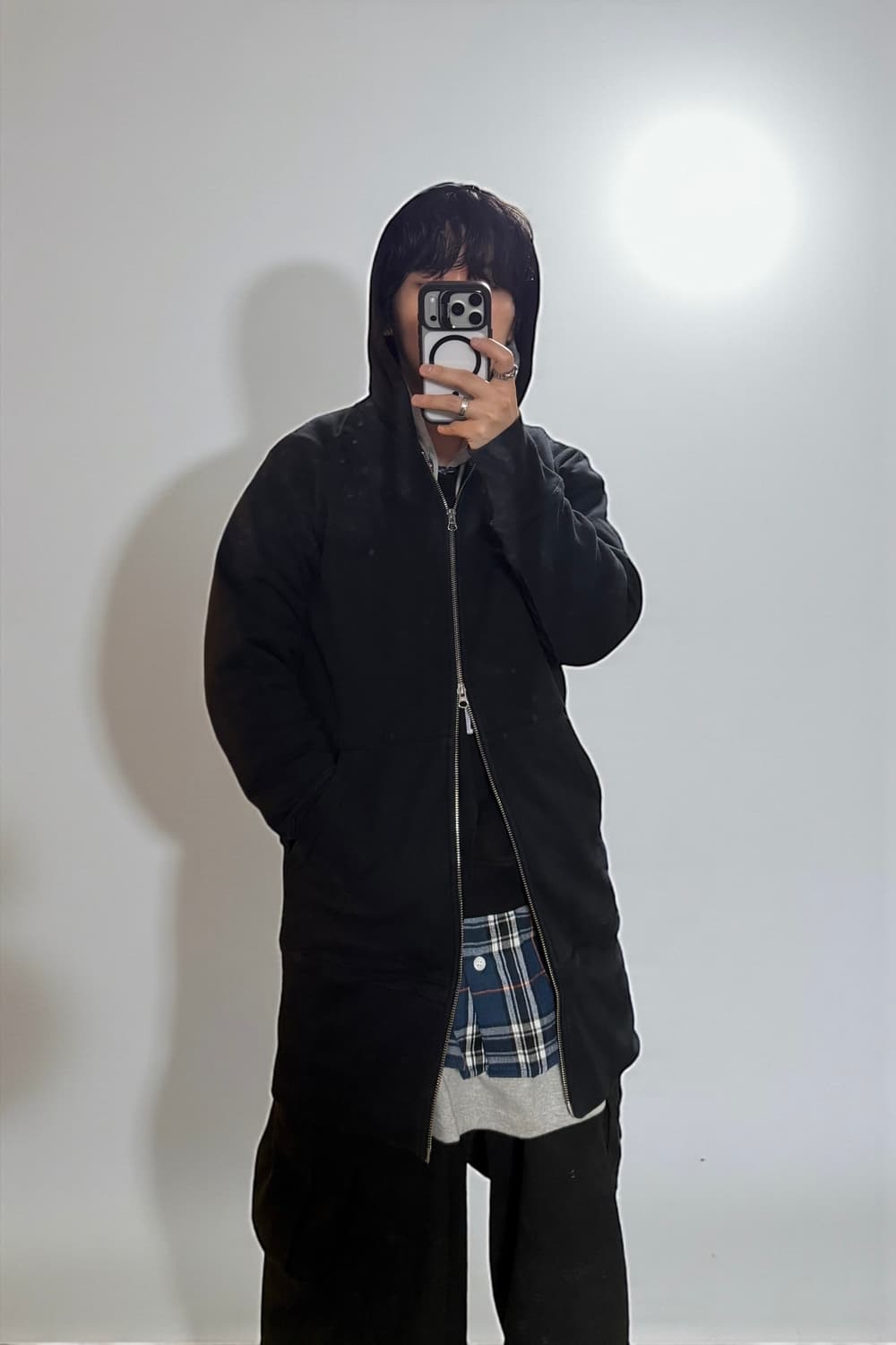 마르지엘라 MM6 레이어드 롱 후드 집업  상품이미지1