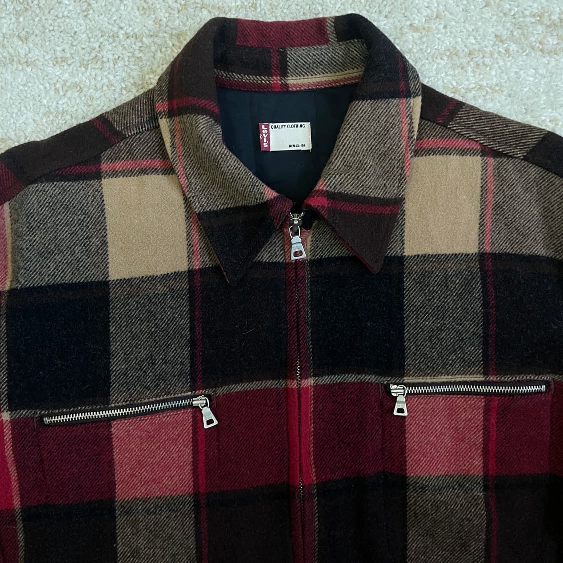 [XL] 리바이스 울 블렌드 체크 셔츠 자켓 상품이미지3