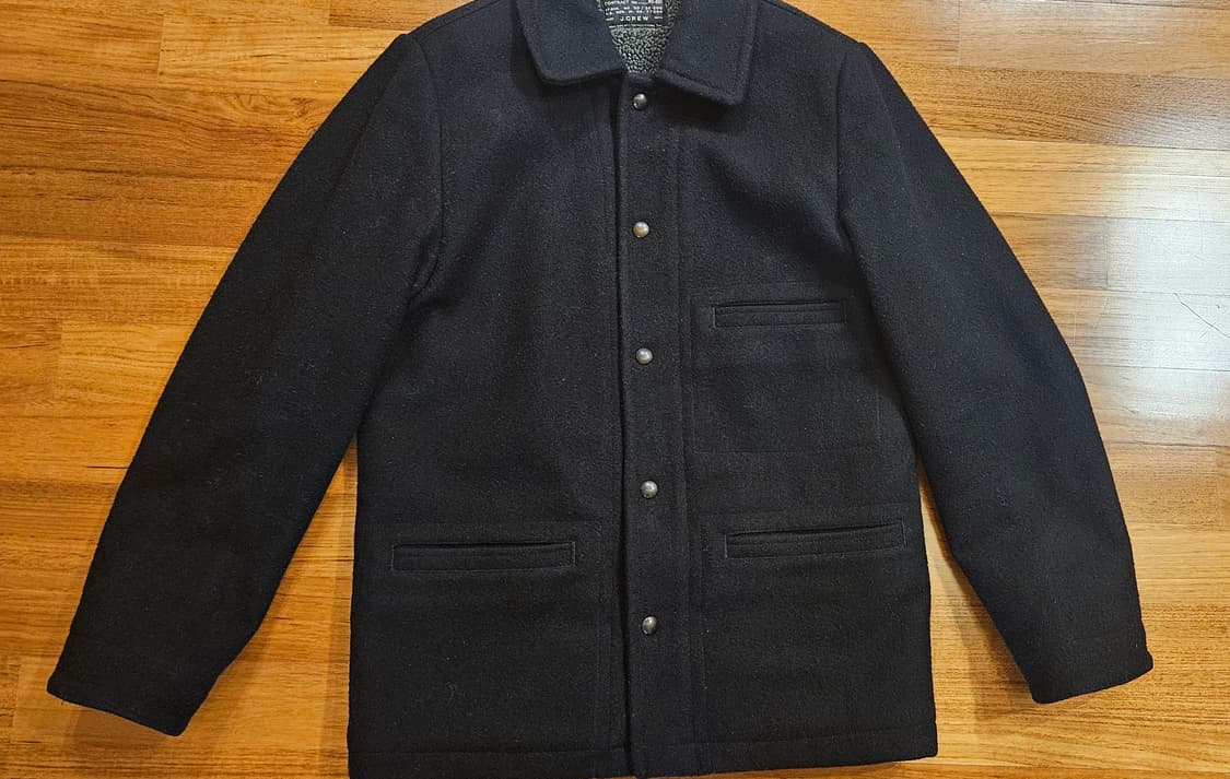 j crew 하프코트 블랙 S 상품이미지1