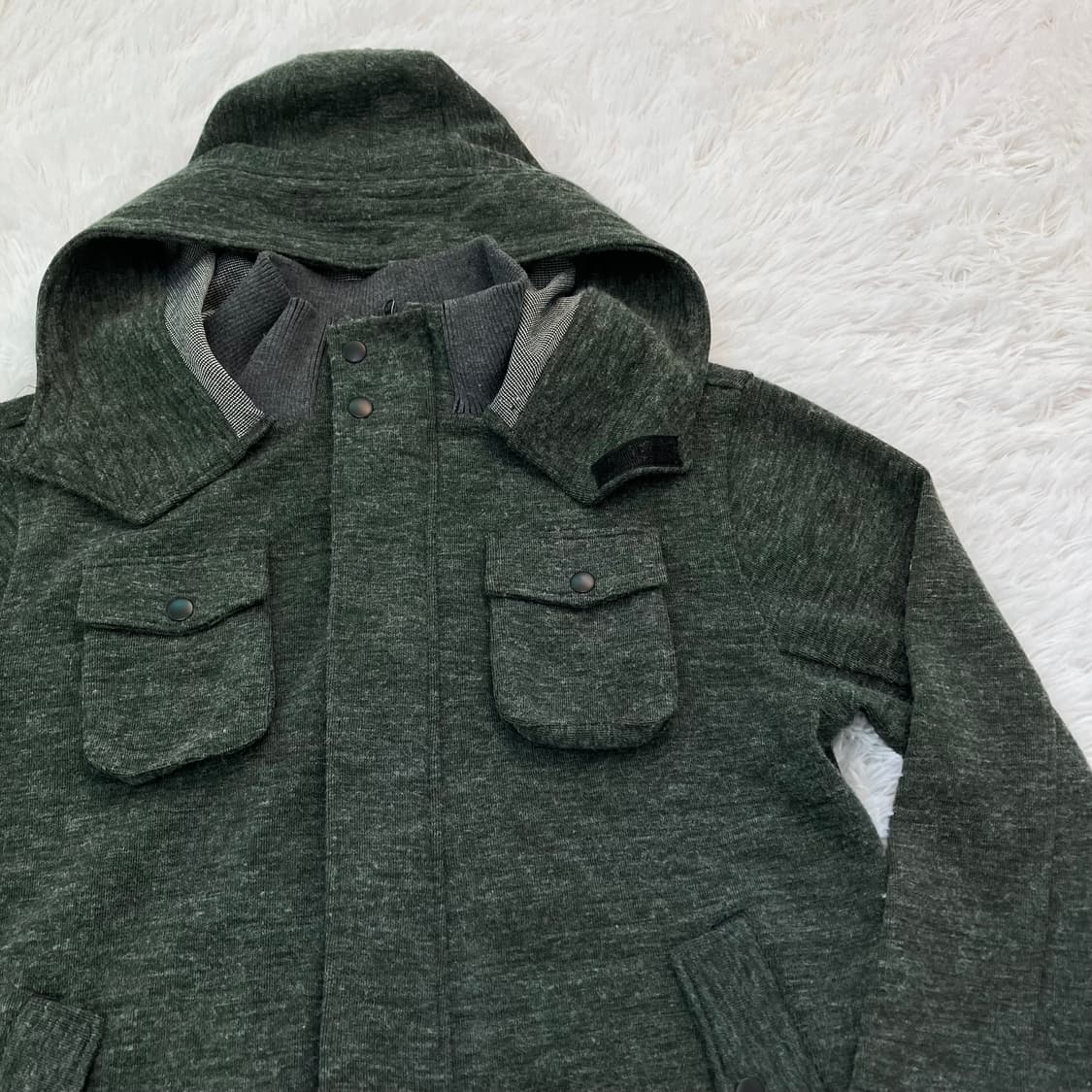 빈티지 그레이 터틀넥 니트 자켓 762 y2k 스트릿 갸루 펑키 일본빈티 상품이미지3