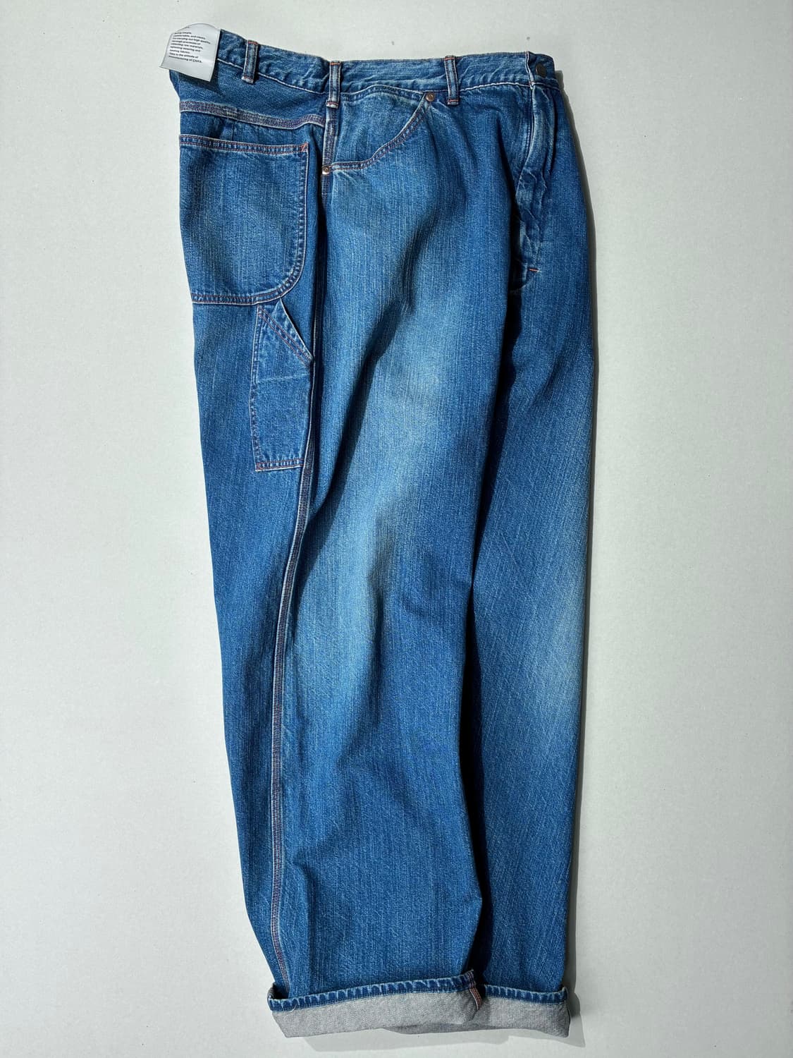 CIOTA 시오타 11.5oz 페인터 팬츠 미디엄 다크 블루 데미지 상품이미지1