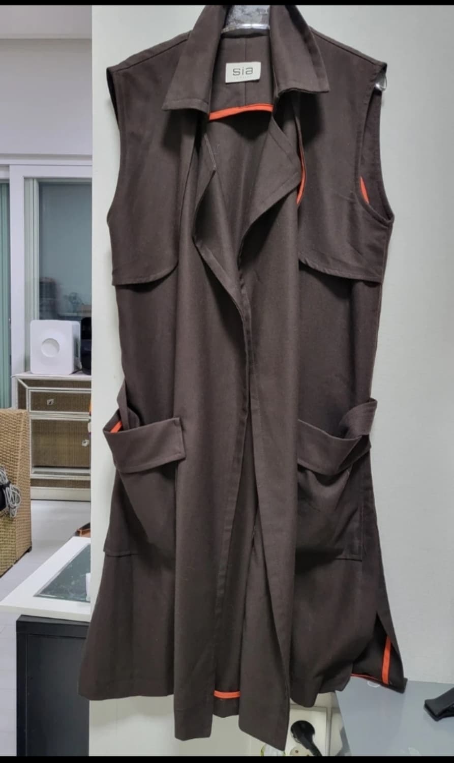 (새제품) 간절기코트,민소매 트렌치코트 Sia F 55-88 상품이미지6