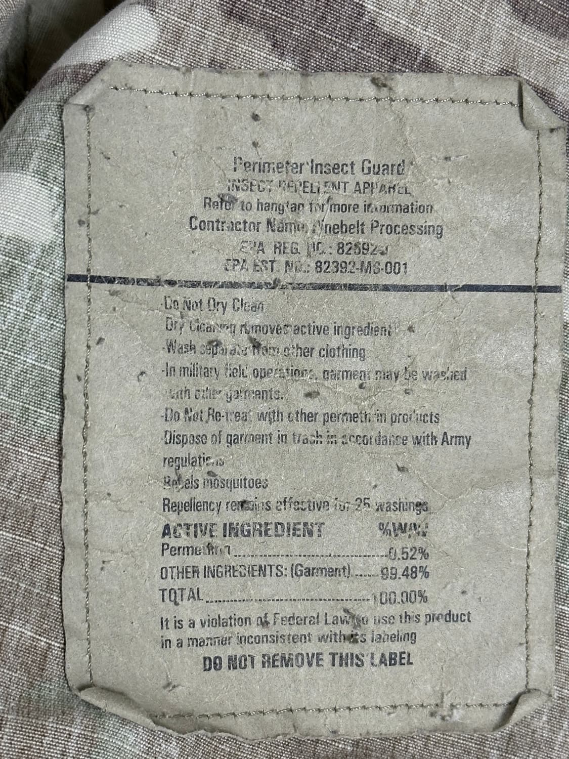 미군 OCP 멀티캠 전투복 상의 (S/R) (M) 상품이미지10