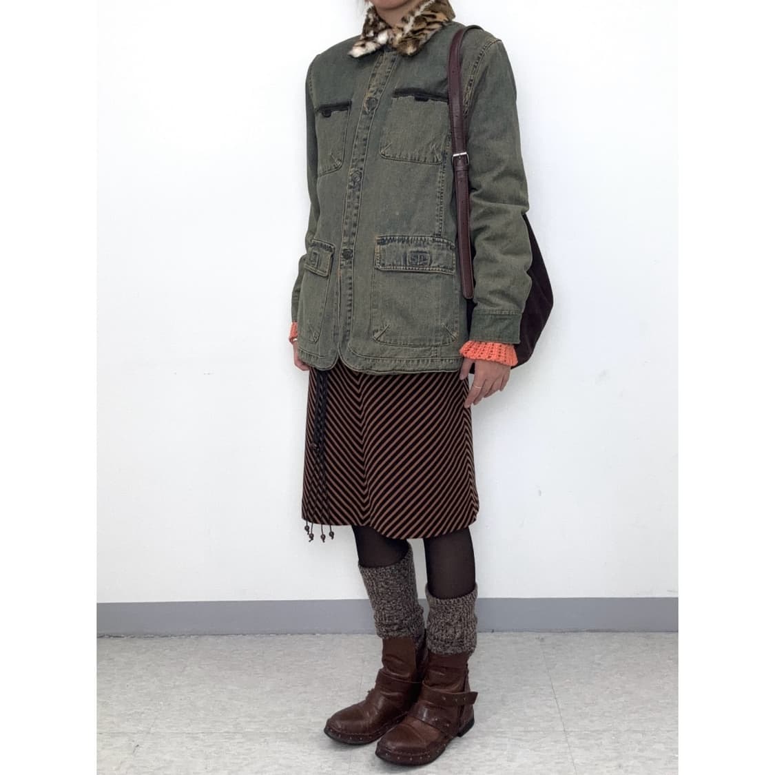 빈티지 데님 퍼 자켓 상품이미지3