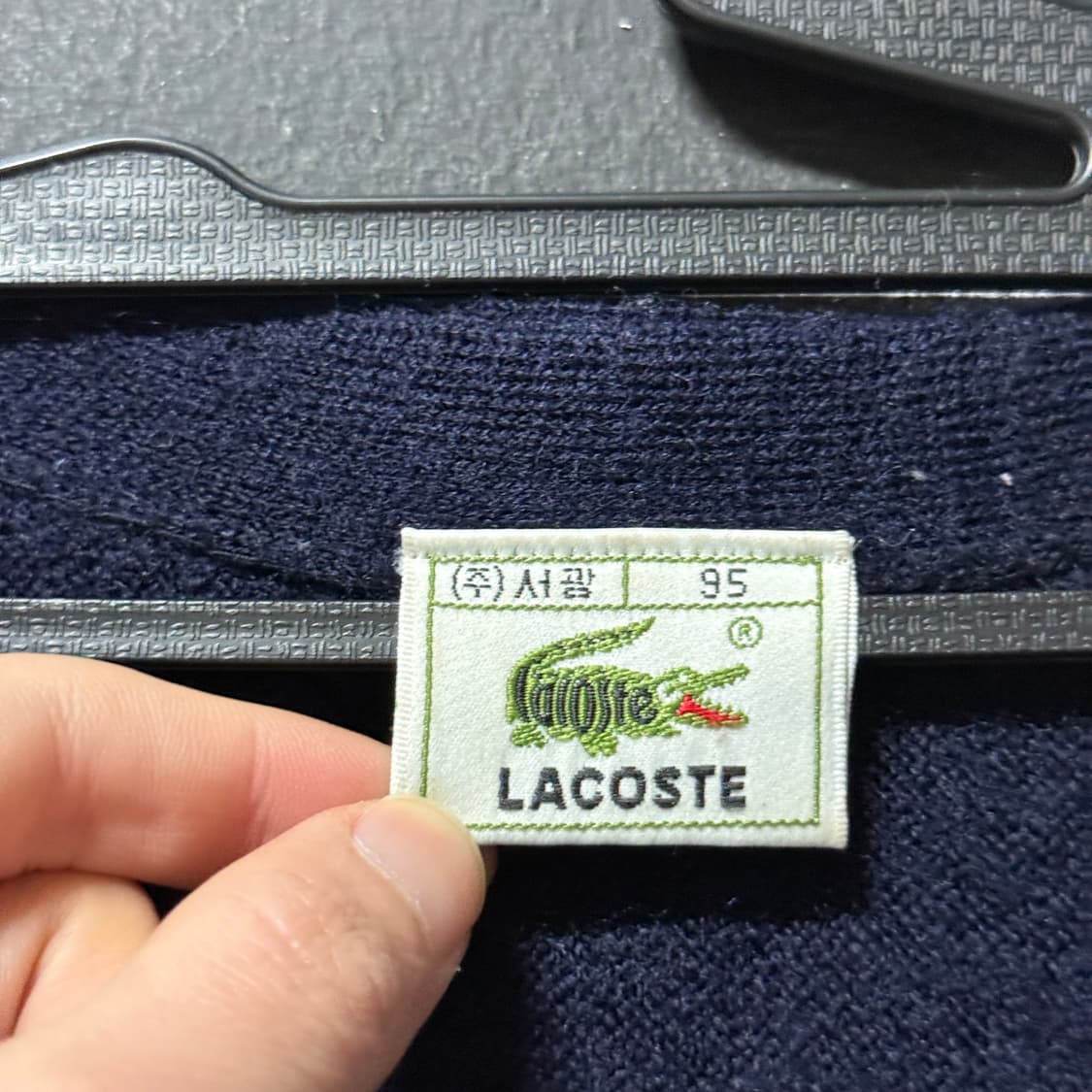 라코스테 서광 버진 울 100% 크롭 가디건 상품이미지4