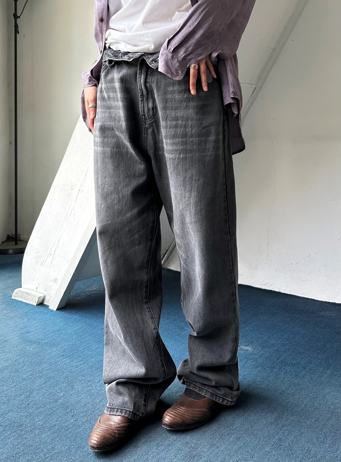 5pkt washed wide denim pants 상품이미지10