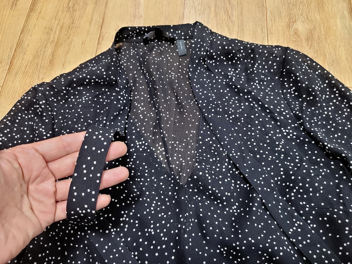 띠어리(Theory) 타이넥 실크 도트원피스 44/ 상품이미지6