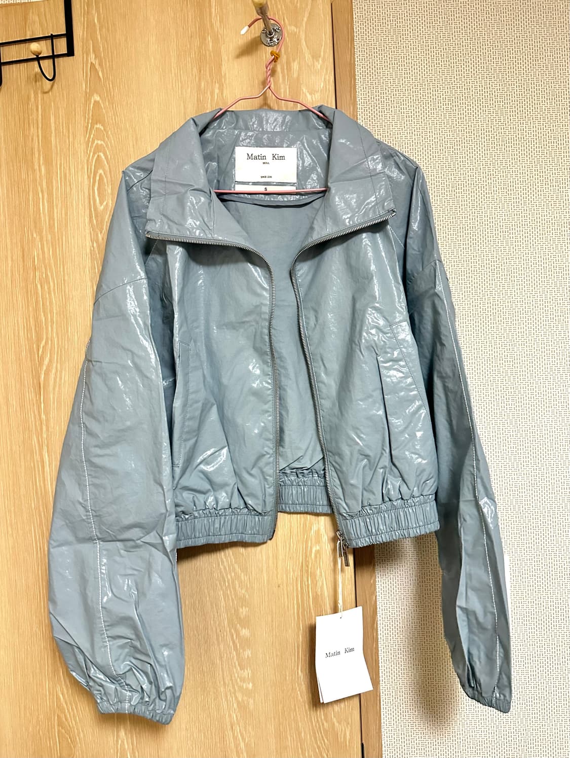 마뗑킴 코팅 블루종 블루 새상품 s 상품이미지2