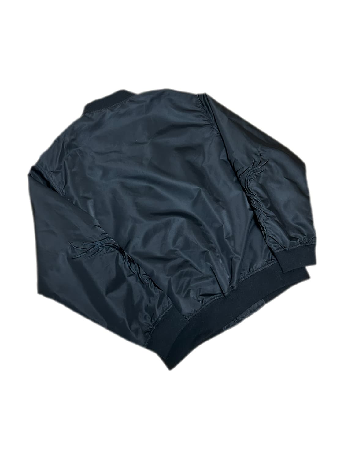 에비수 블랙 자수 붐버 바람막이 자켓 상품이미지3