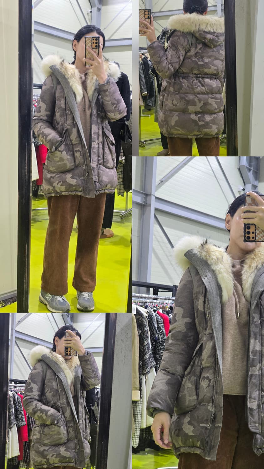 베네통 오리털 패딩 라쿤퍼(66) 상품이미지10