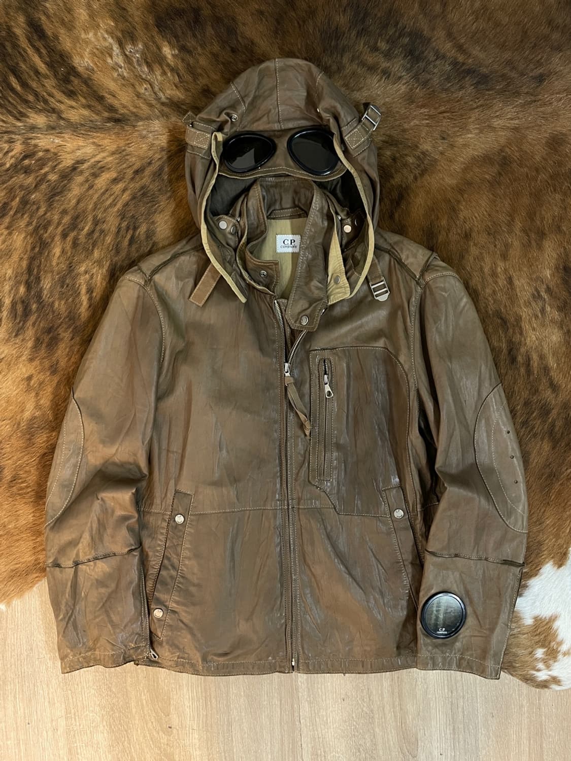 CP 컴퍼니 고글 레더 자켓  상품이미지1