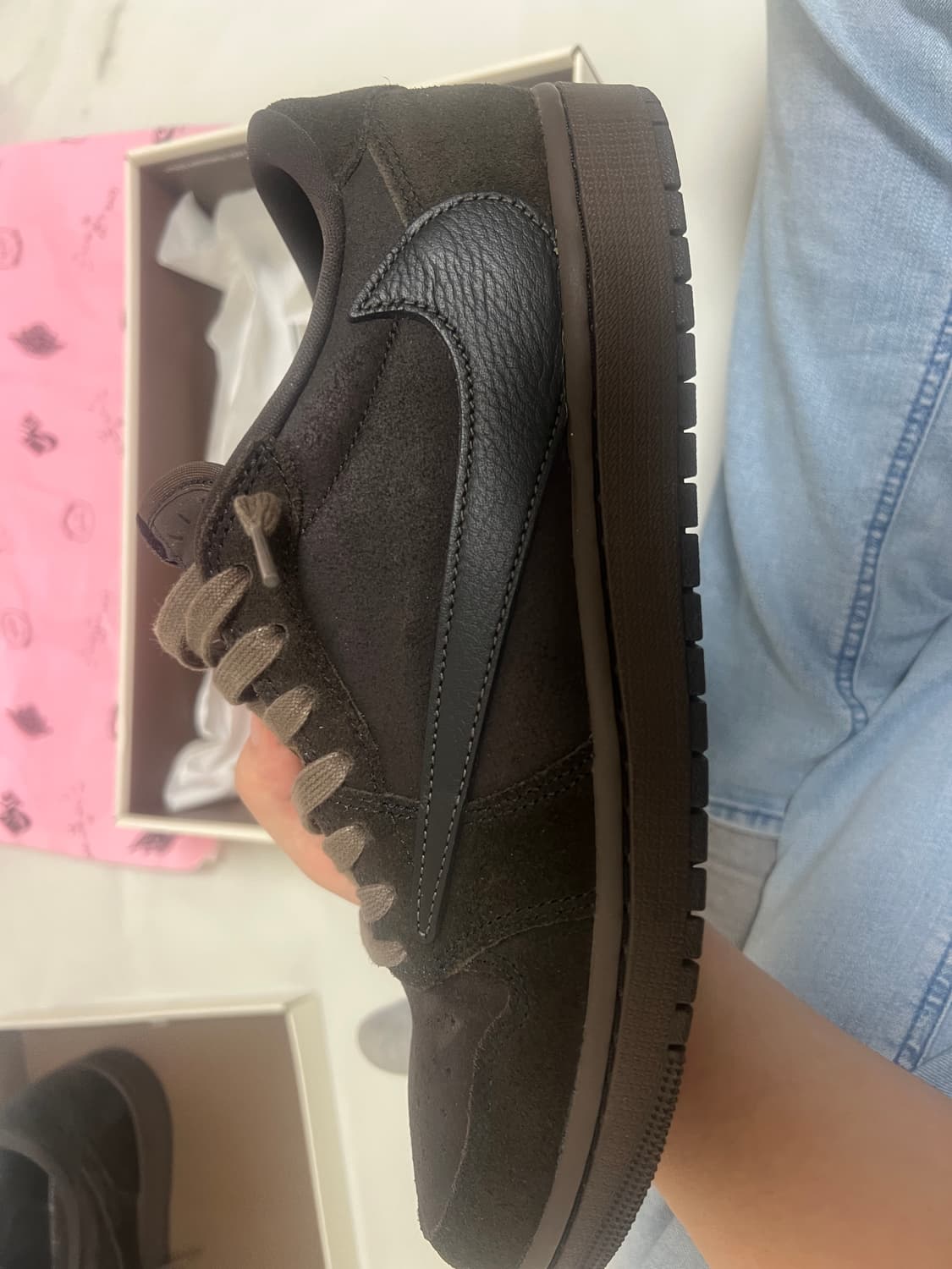 트래비스 스캇 조던1 로우 벨벳브라운 295 판매 상품이미지6