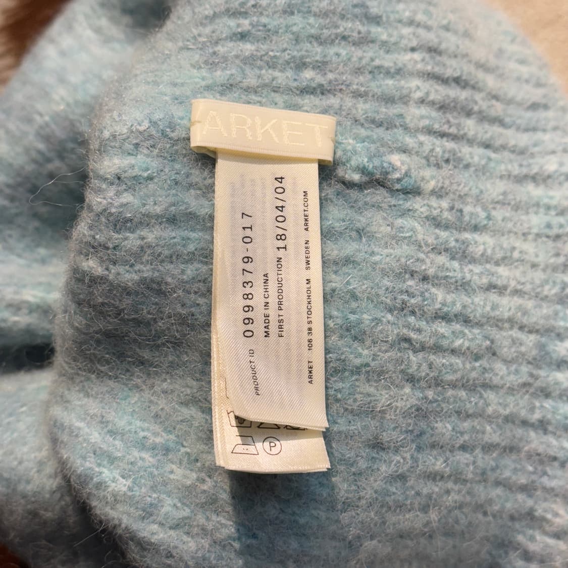 Arket 아르켓 알파카 비니 스카이블루 (OS) 상품이미지4