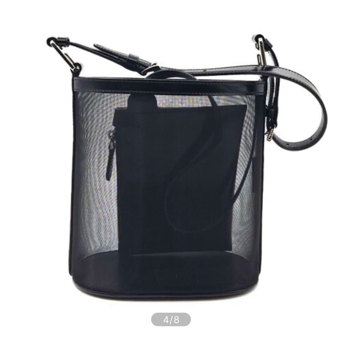 정품 프라다 폴카 메쉬 2way 버킷백 상품이미지4