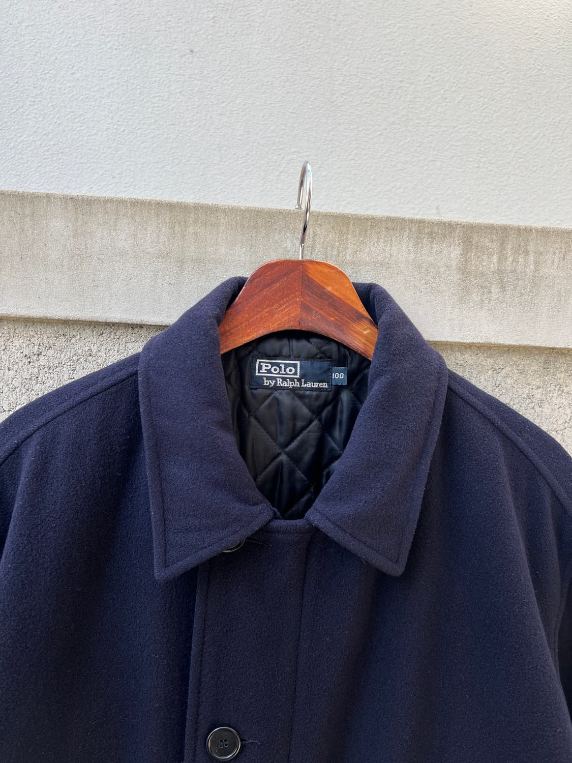 1990s POLO RALPH LAUREN 폴로랄프로렌 네이비 울 코트 상품이미지7